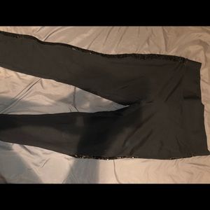 black dress pants, sequin stripes! 2x